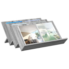 vidaXL Magazine Rack Grey Sonoma 65 x 53 x 28.5 cm Engineered Wood 3
