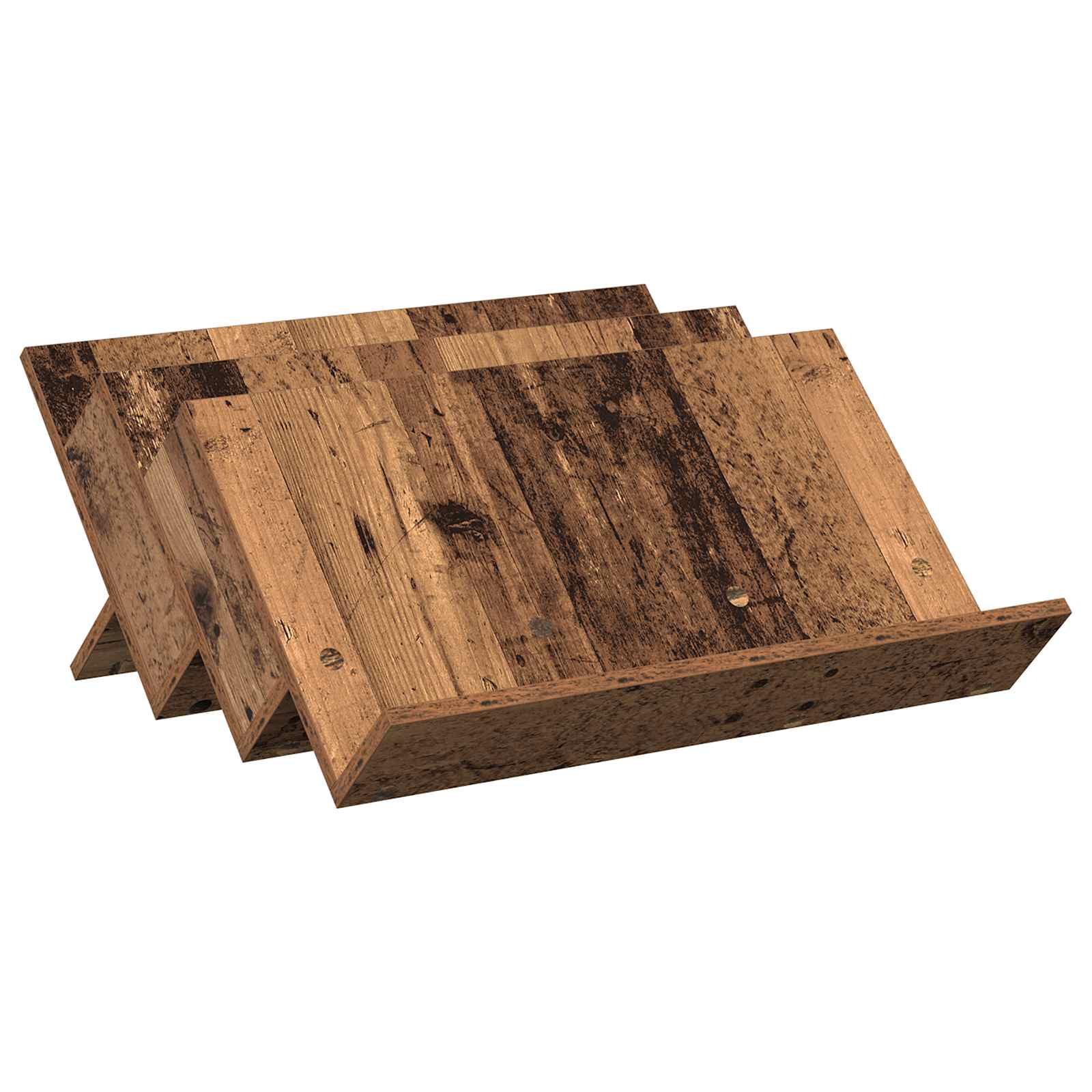 vidaXL Magazine Rack Old Wood 65 x 53 x 28.5 cm Engineered Wood 2