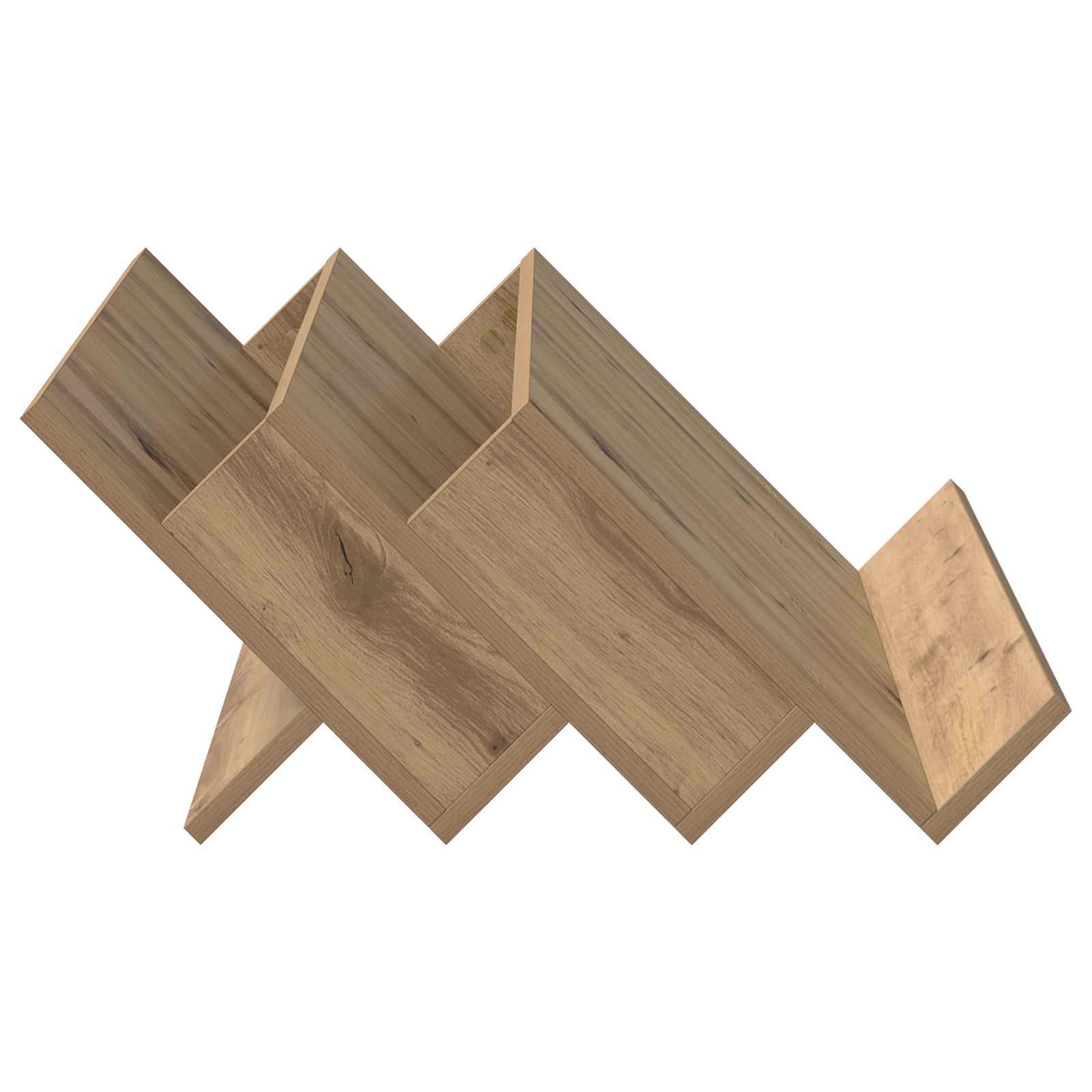 vidaXL Magazine Rack Artisan Oak 65 x 53 x 28.5 cm Engineered Wood 6