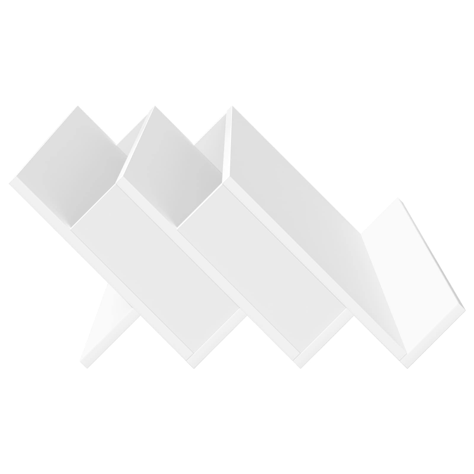 vidaXL Magazine Rack White 90 x 53 x 28.5 cm Engineered Wood 6