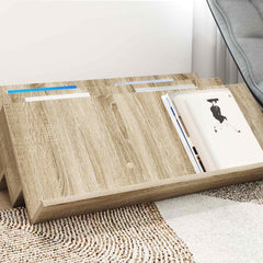 vidaXL Magazine Rack Sonoma Oak 90 x 53 x 28.5 cm Engineered Wood 4