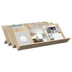 vidaXL Magazine Rack Sonoma Oak 90 x 53 x 28.5 cm Engineered Wood 3