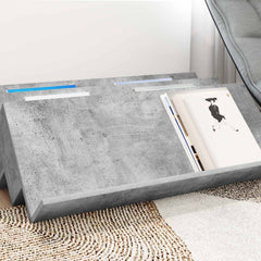 vidaXL Magazine Rack Concerte Grey 90 x 53 x 28.5 cm Engineered Wood 4