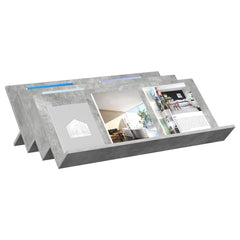 vidaXL Magazine Rack Concerte Grey 90 x 53 x 28.5 cm Engineered Wood 3