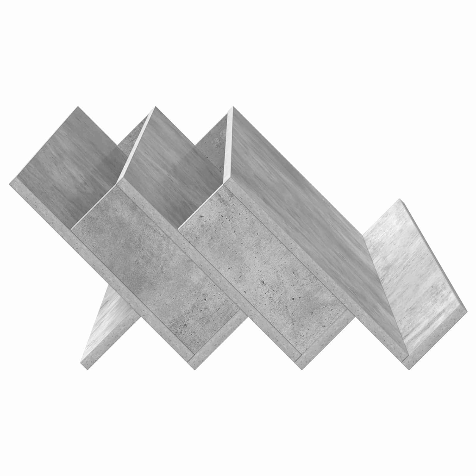 vidaXL Magazine Rack Concerte Grey 90 x 53 x 28.5 cm Engineered Wood 6