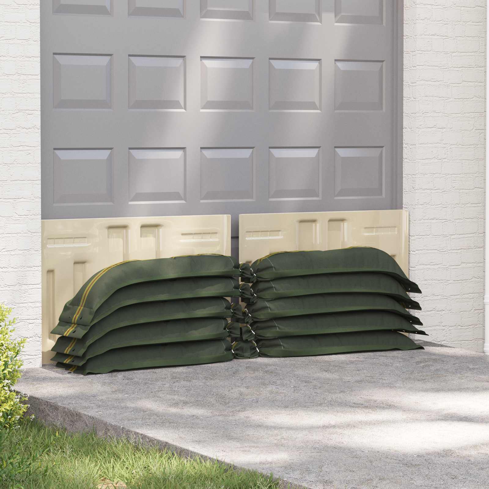 vidaXL Sandbags 25 pcs Dark Green 100 x 25 cm HDPE 1