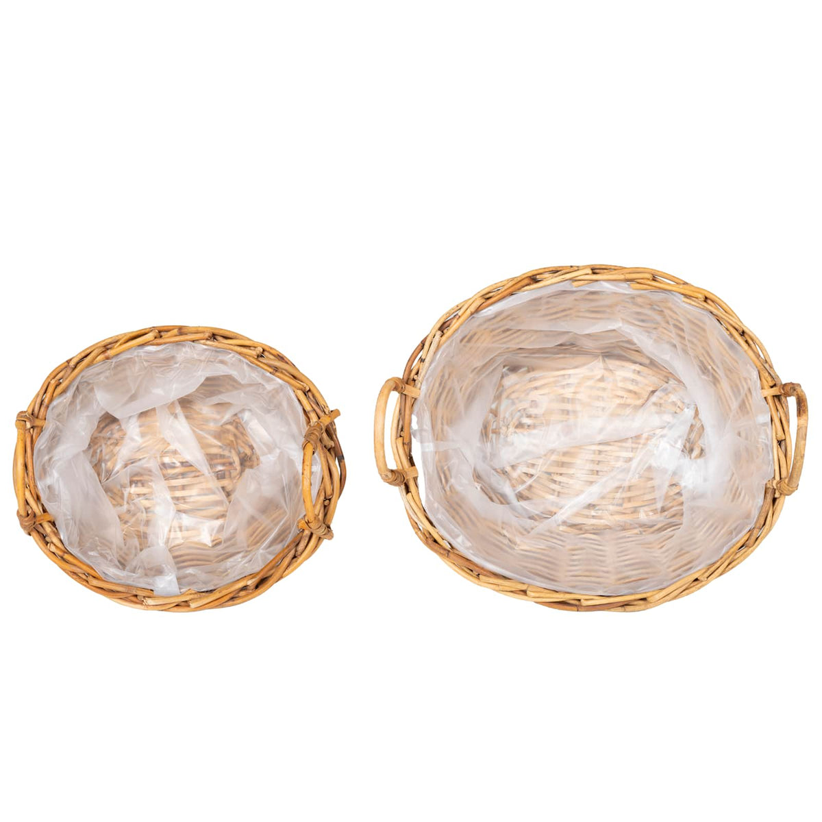 Planter Basket GENDT 2 pcs Natural Kubu Rattan Brown