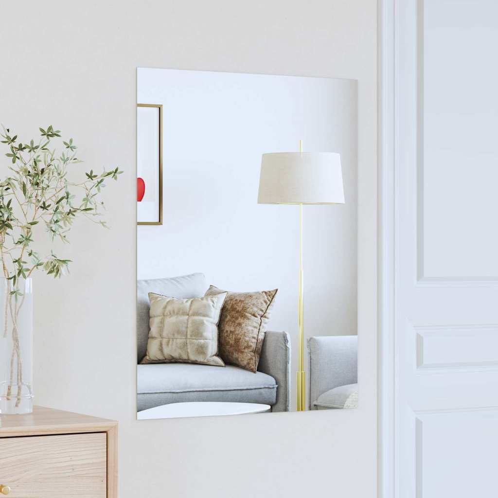 vidaXL Wall Mirror Rectangular 80 x 60 cm Tempered Glass 1