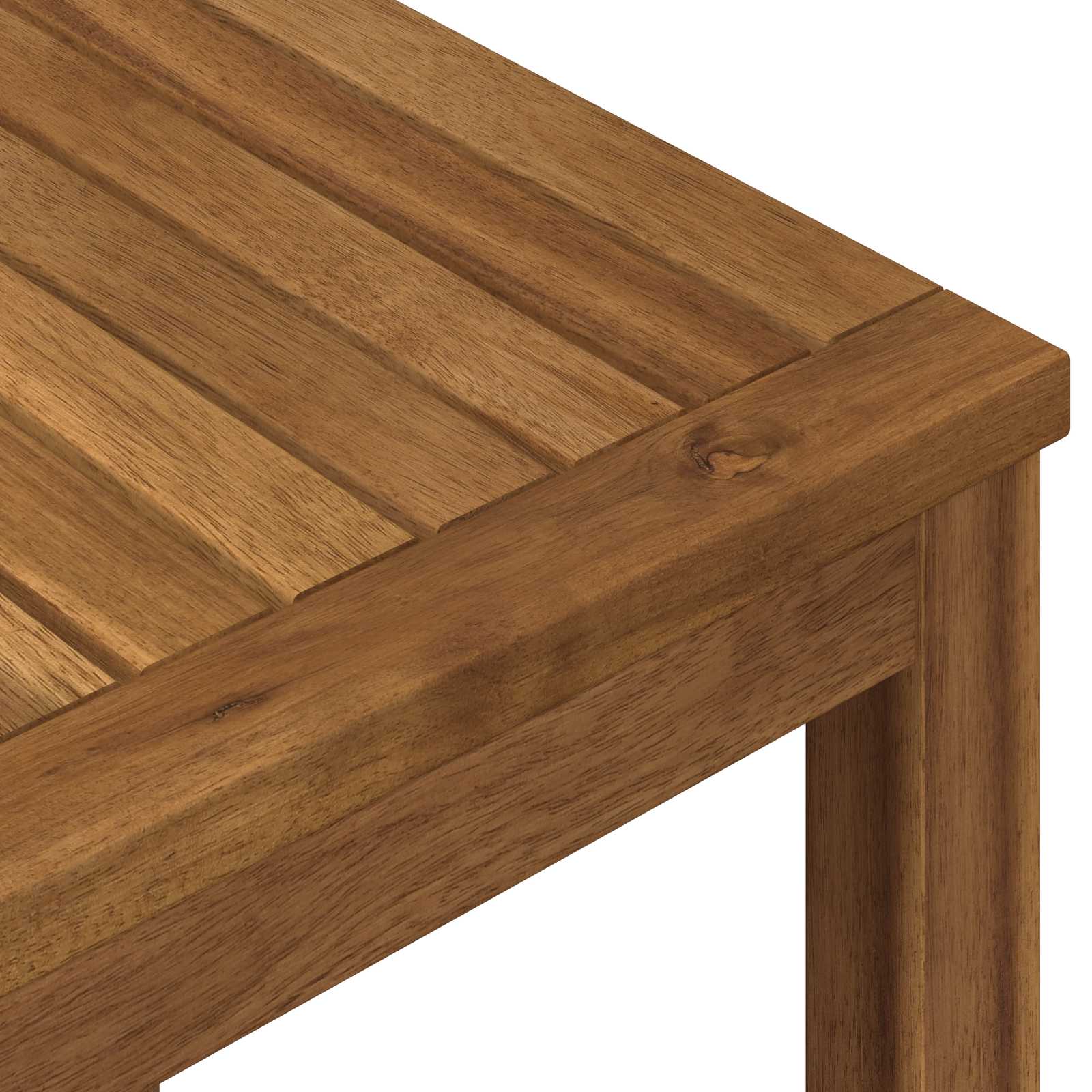 vidaXL Coffee Table Natural 100 x 100.5 x 45 cm Solid Acacia Wood 6