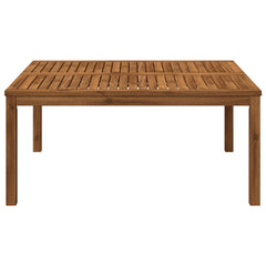 vidaXL Coffee Table Natural 100 x 100.5 x 45 cm Solid Acacia Wood 4