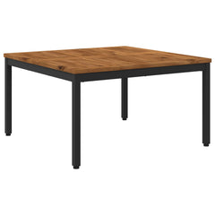 Coffee Table NAARDEN Natural and black 80 cm 80.5 cm