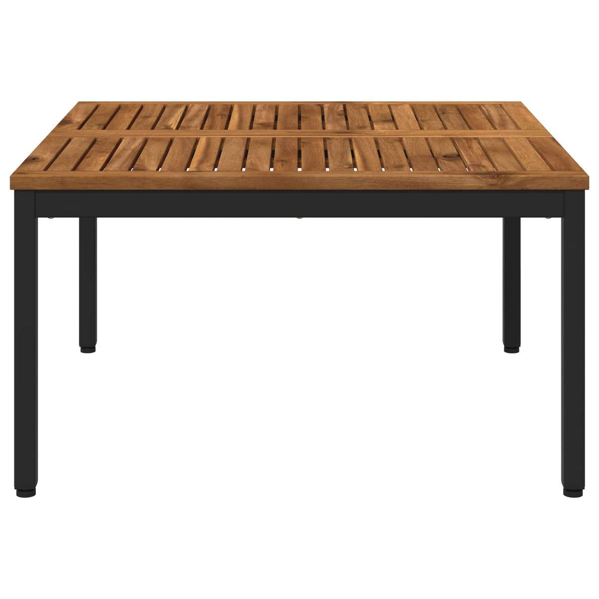 Coffee Table NAARDEN Natural and black 80 cm 80.5 cm