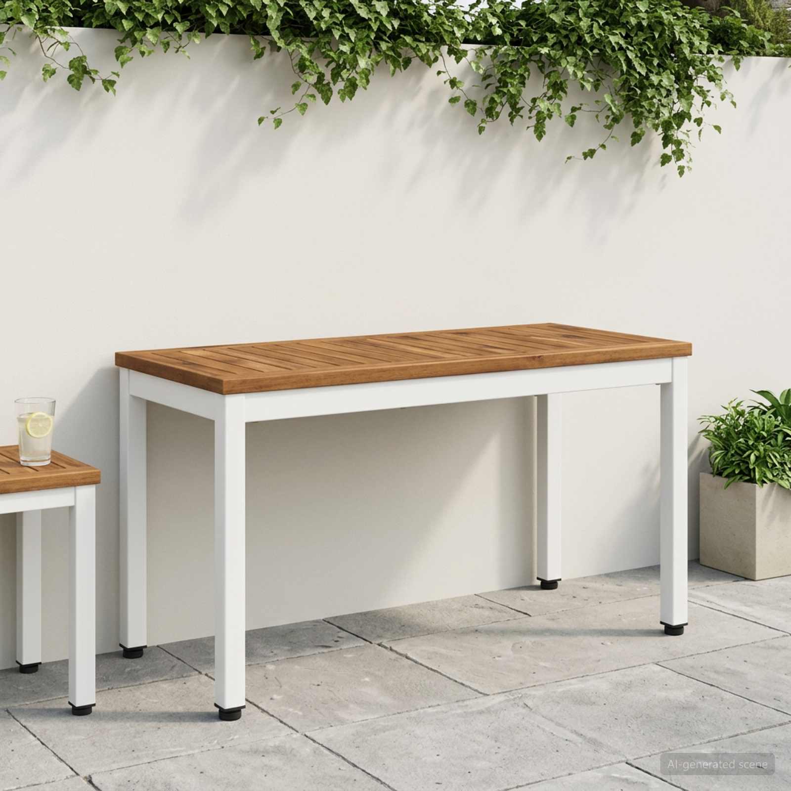 vidaXL Garden Bench 80.5 x 35 x 45 cm Solid Acacia Wood Rectangular 1