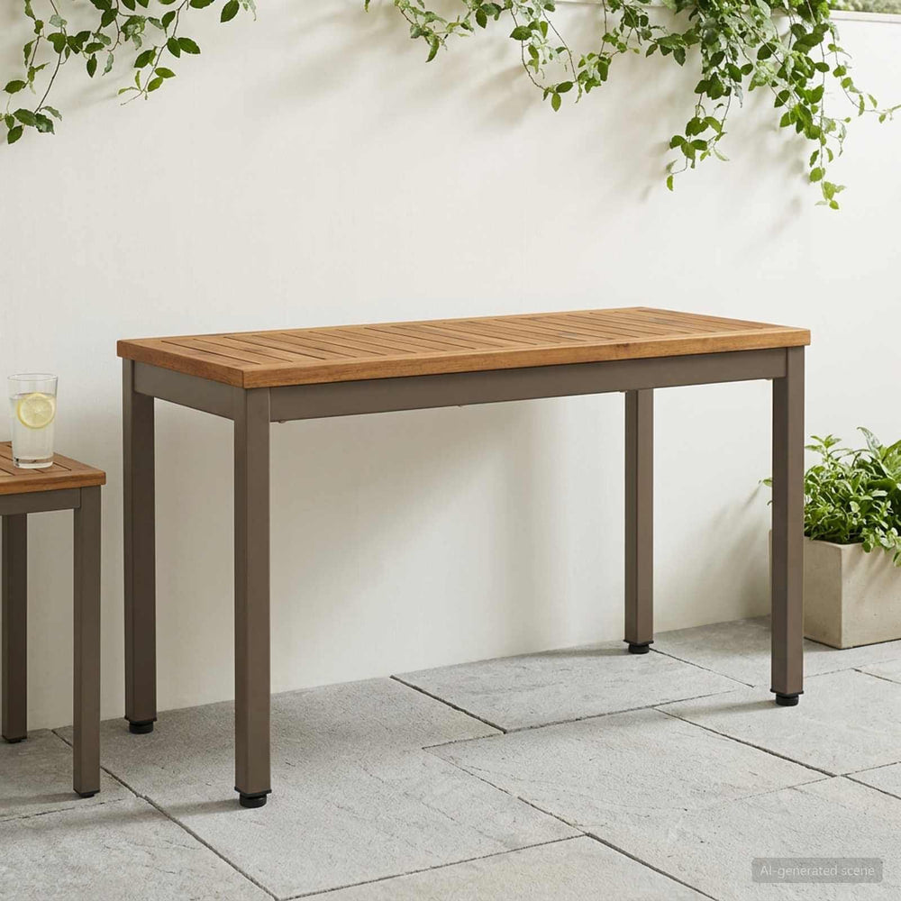 Garden Bench Solid Acacia Wood Rectangular
