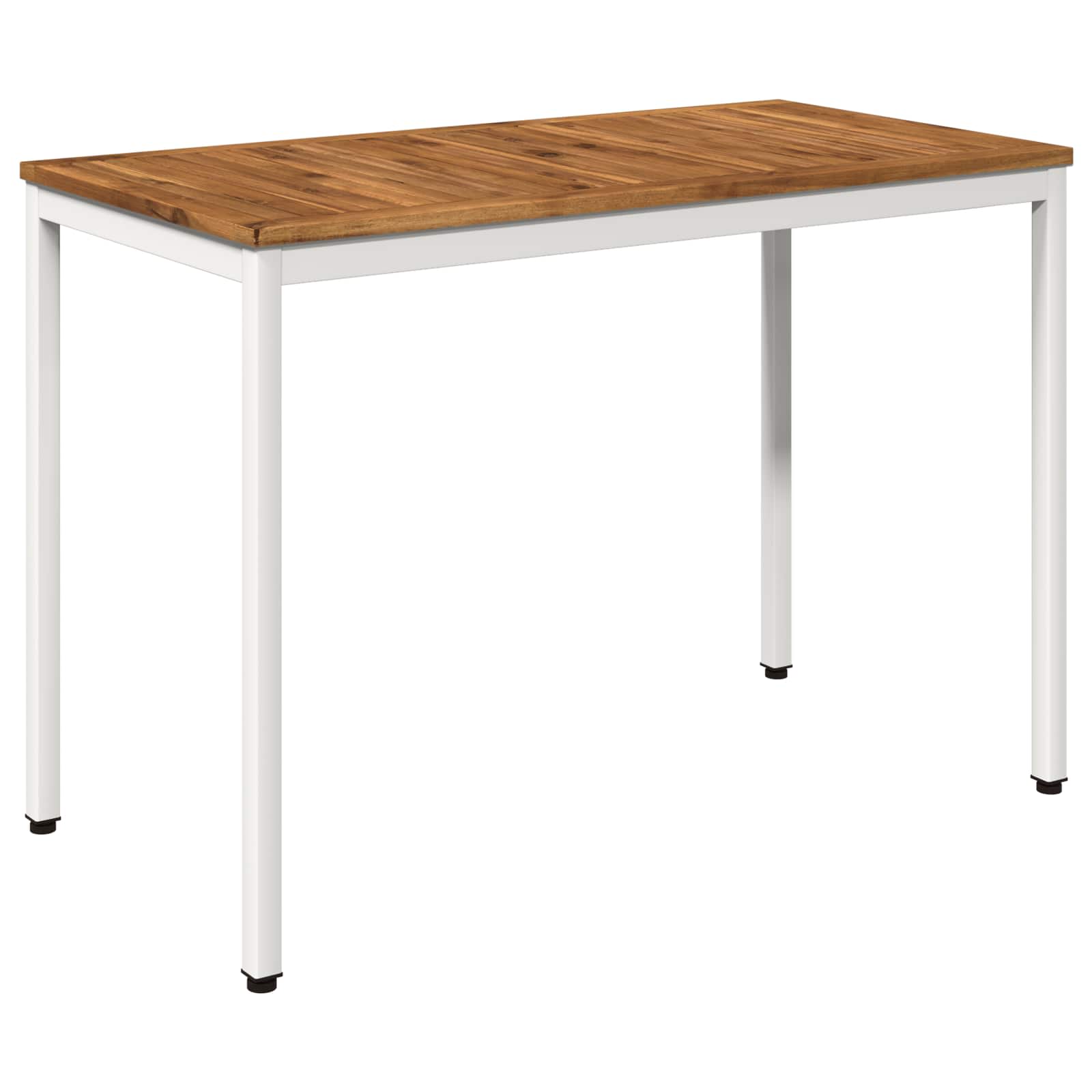 vidaXL Garden Dinner Table Natural and White 108.5 x 55 x 75 cm 2