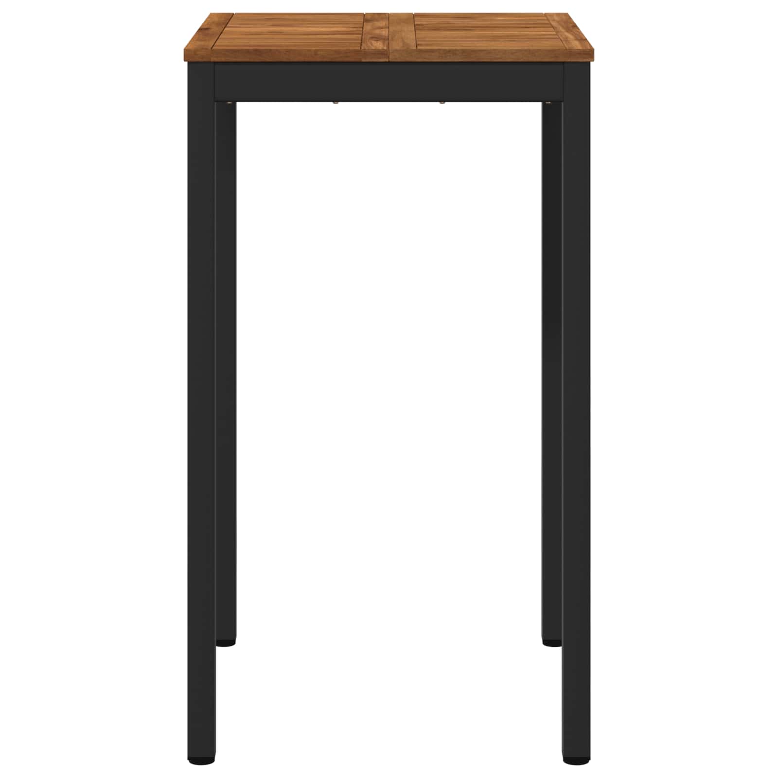 vidaXL Garden Bar Table Natural and Black 60 x 60.5 x 105 cm 3