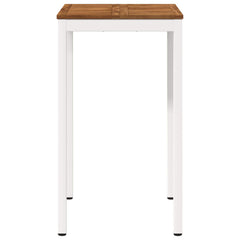 vidaXL Garden Bar Table Natural and White 60 x 60.5 x 105 cm 3