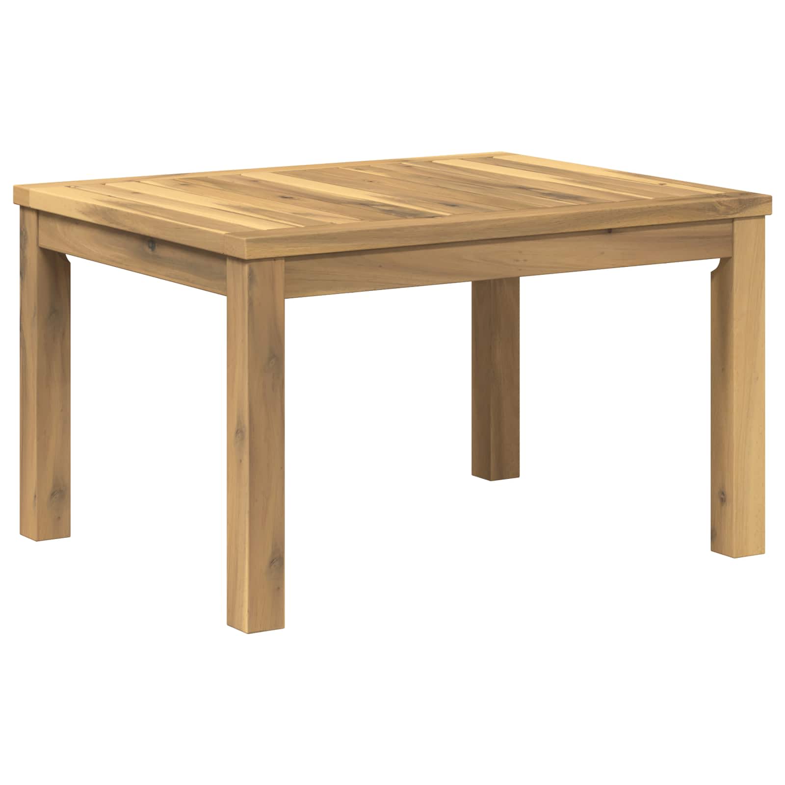 vidaXL Coffee Table White 50 x 60.5 x 36 cm Solid Acacia Wood 2