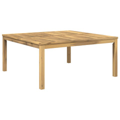 vidaXL Coffee Table White 100 x 100.5 x 45 cm Solid Acacia Wood 2