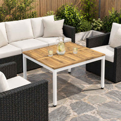 Coffee Table NAARDEN Whitewash 80 cm 80.5 cm
