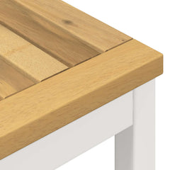vidaXL Garden Bench 80.5 x 35 x 45 cm Solid Acacia Wood White 6