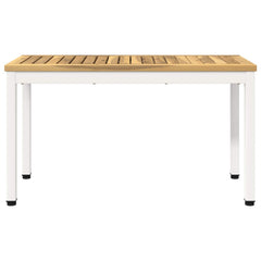 vidaXL Garden Bench 80.5 x 35 x 45 cm Solid Acacia Wood White 3