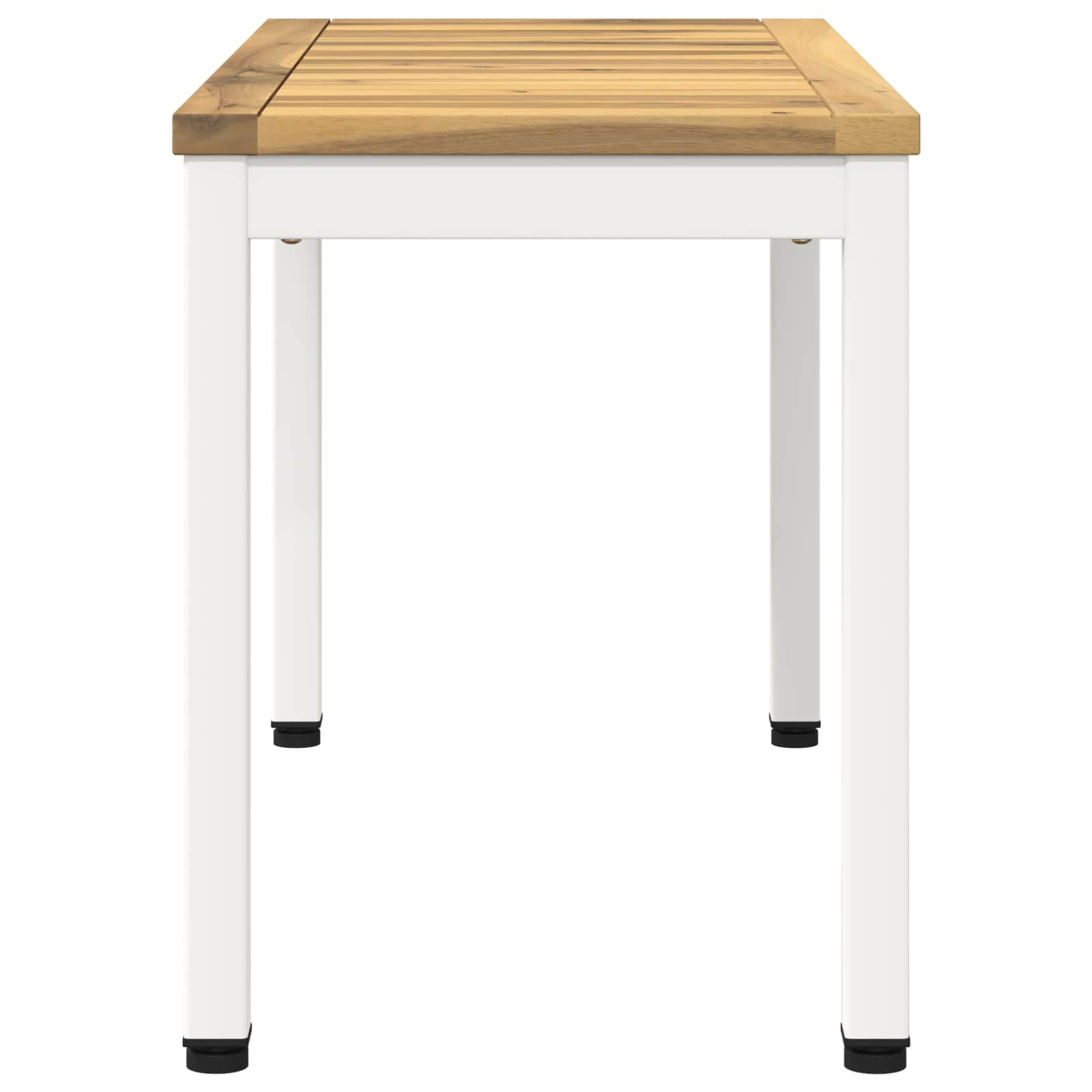 vidaXL Garden Bench 80.5 x 35 x 45 cm Solid Acacia Wood White 4
