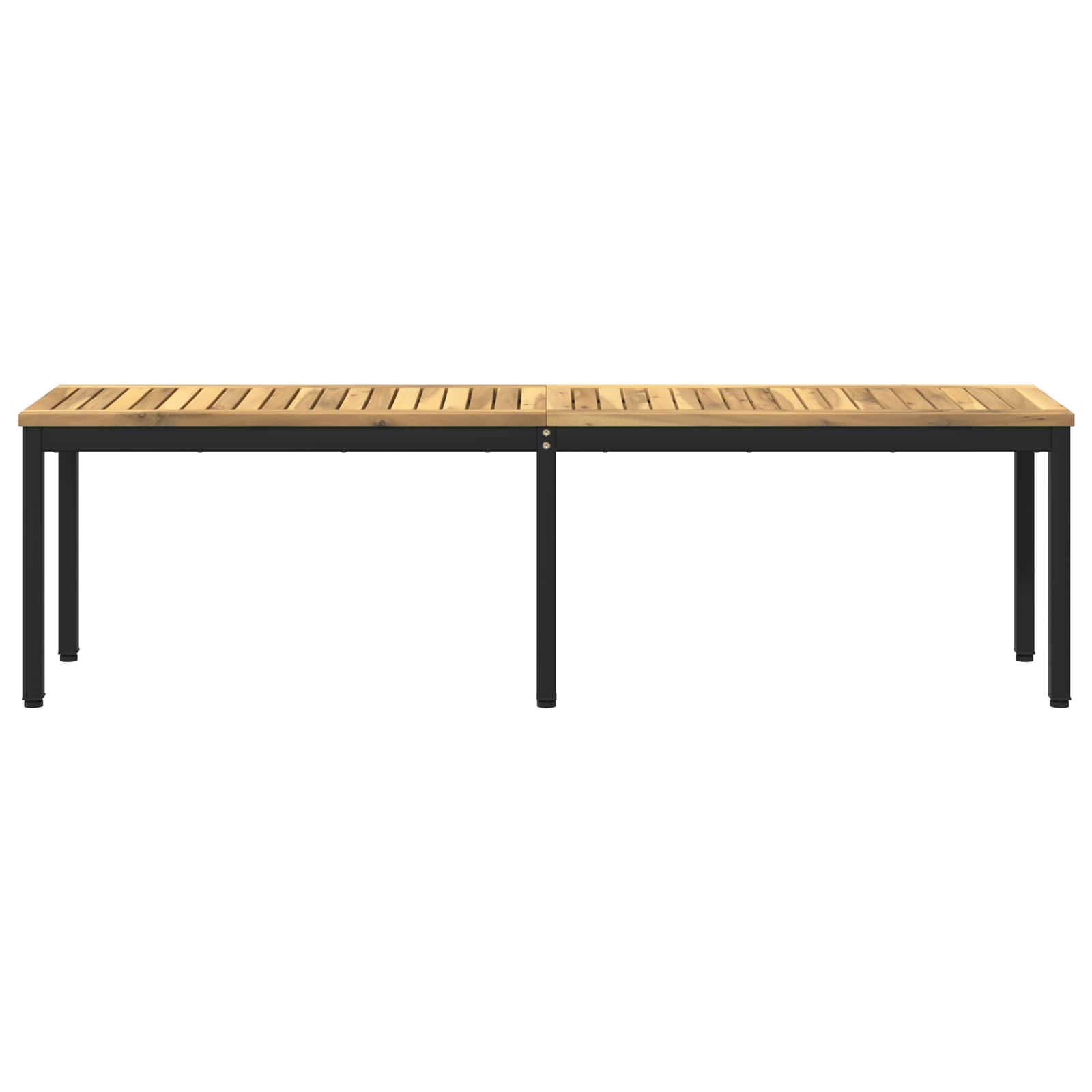 vidaXL Garden Bench 161 x 35 x 45 cm Solid Acacia Wood White and Black 3