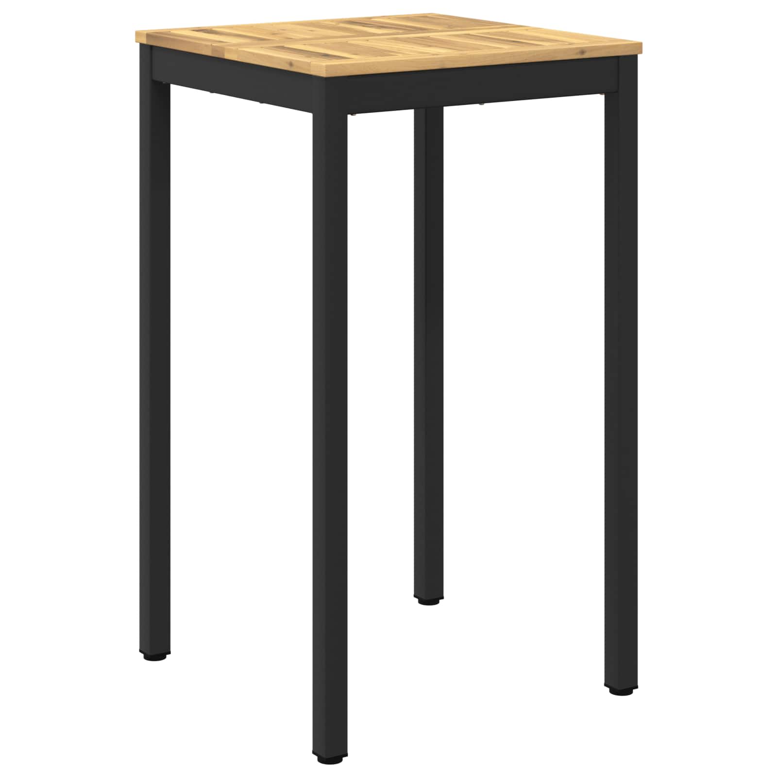 vidaXL Garden Bar Table White and Black 60 x 60.5 x 105 cm 2