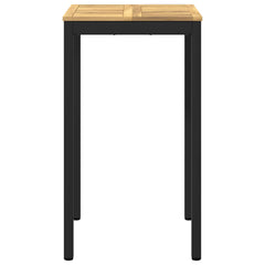 vidaXL Garden Bar Table White and Black 60 x 60.5 x 105 cm 3