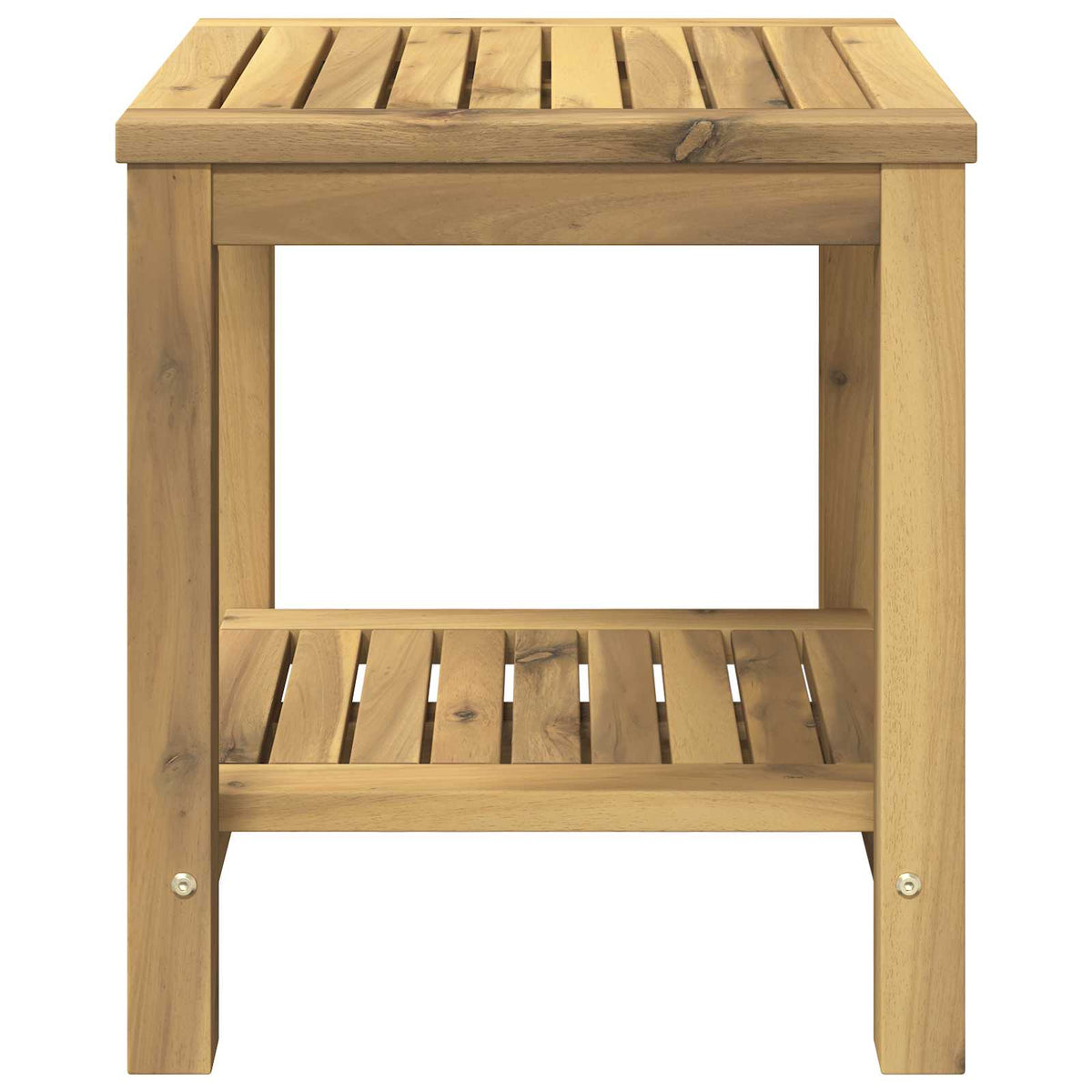 Coffee Table Solid Acacia Wood Whitewash 40.5 cm 40 cm