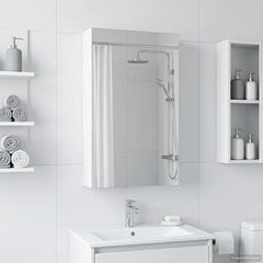 vidaXL Bathroom Mirror Cabinet White 30 x 10.5 x 50 cm Engineered wood 4