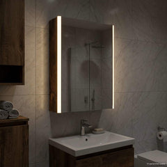 vidaXL Bathroom Mirror Cabinet Smoked Oak 33 x 11.5 x 50 cm 4