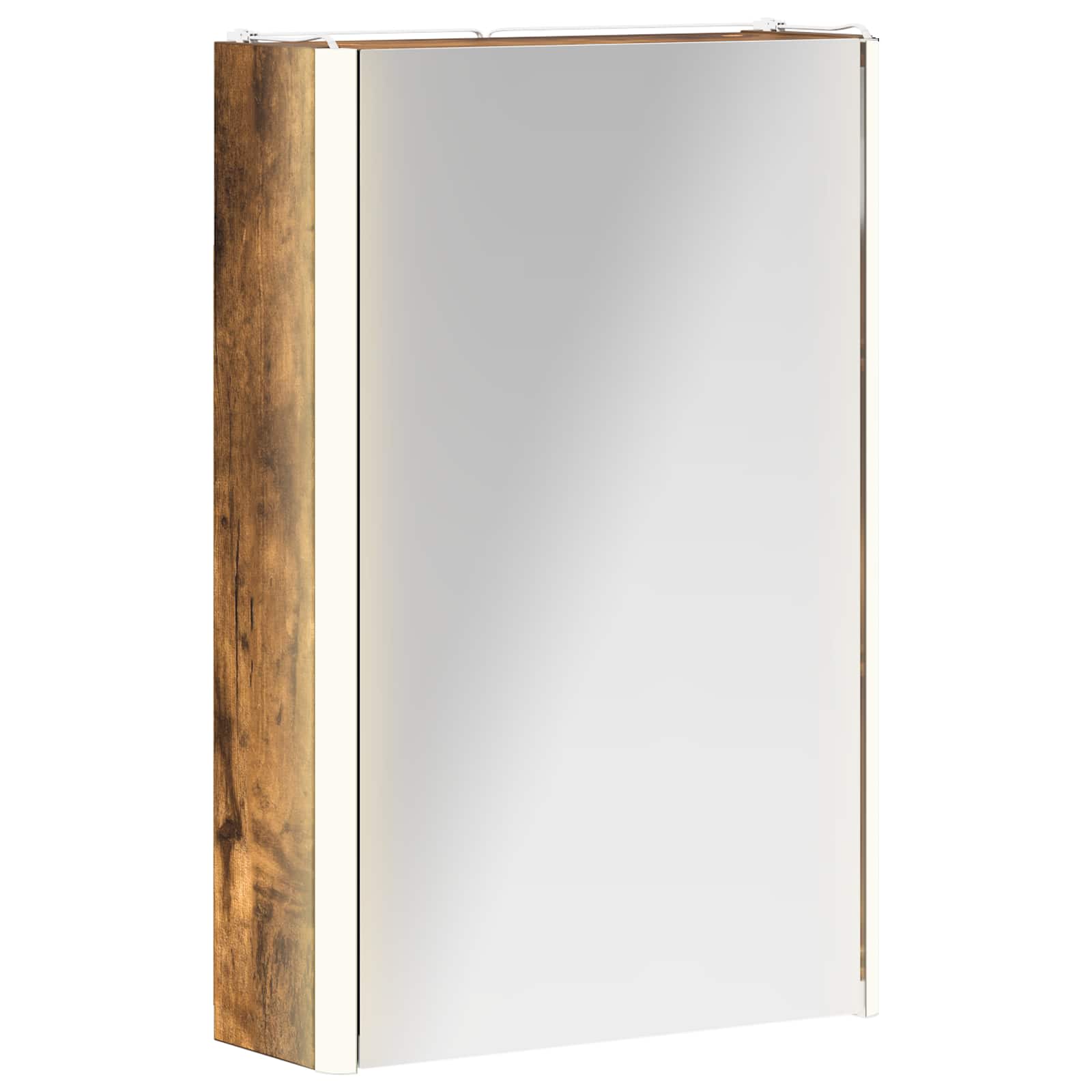vidaXL Bathroom Mirror Cabinet Smoked Oak 33 x 11.5 x 50 cm 2
