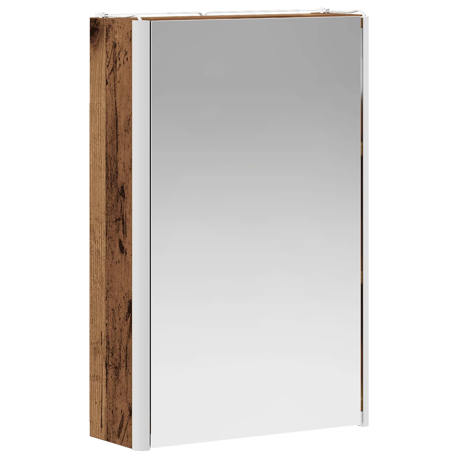vidaXL Bathroom Mirror Cabinet Old Wood 33 x 11.5 x 50 cm 5
