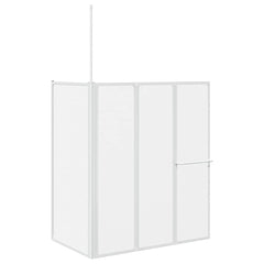 vidaXL Bath Screen Frosted 120 x 70 x 137 cm Aluminium 2