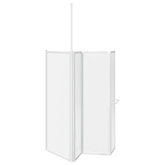 vidaXL Bath Screen Frosted 120 x 70 x 137 cm Aluminium 4