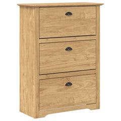 vidaXL Shoe Rack BODO 80 x 35 x 118 cm Engineered Wood Honey Brown 2