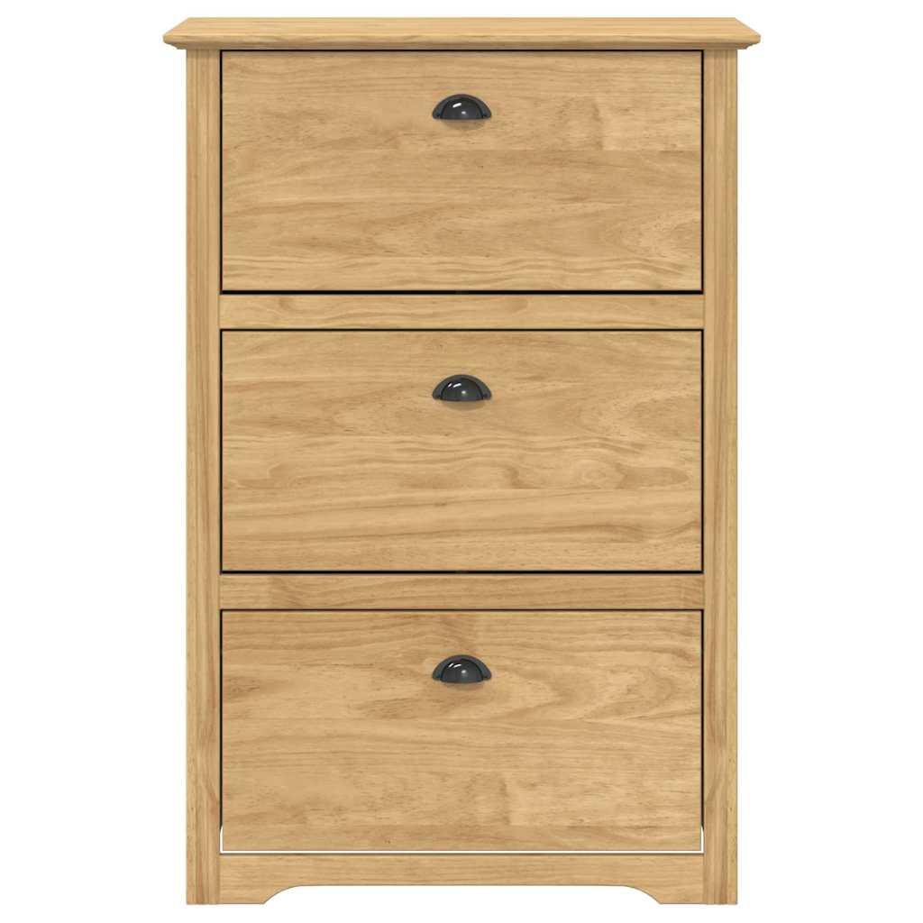 vidaXL Shoe Rack BODO 80 x 35 x 118 cm Engineered Wood Honey Brown 5