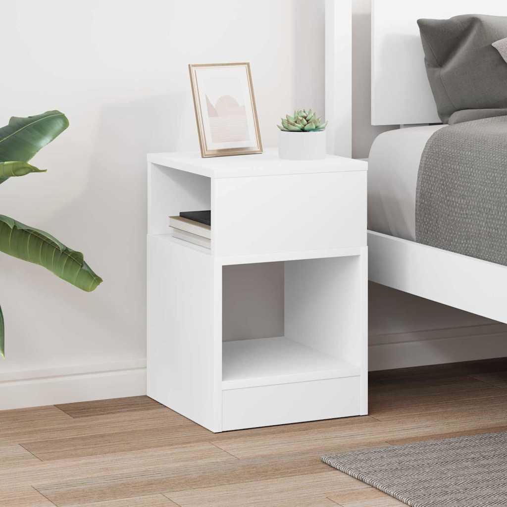 vidaXL End Table White 30.5 x 30 x 45 cm Engineered Wood 4