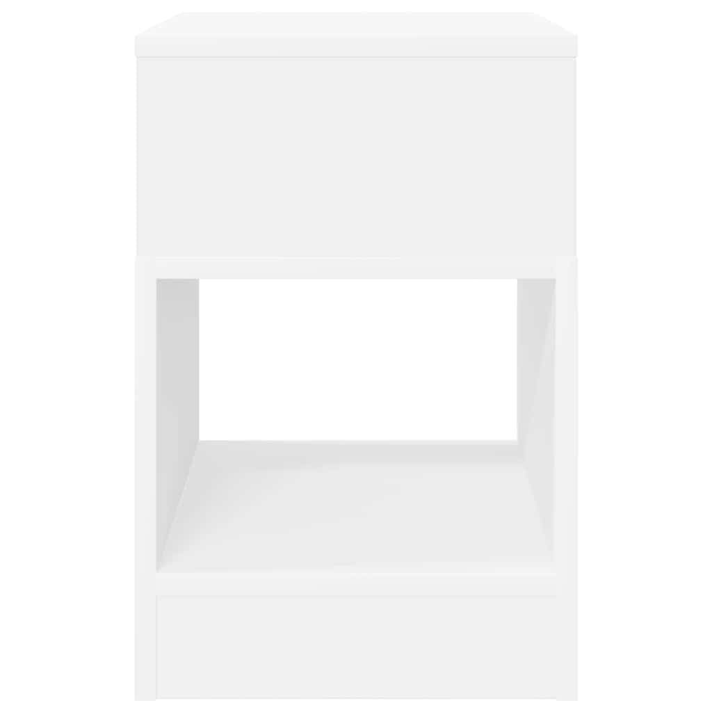 vidaXL End Table White 30.5 x 30 x 45 cm Engineered Wood 5