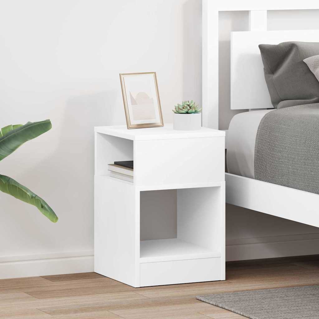 vidaXL End Table 2 pcs White 30.5 x 30 x 45 cm Engineered Wood 1