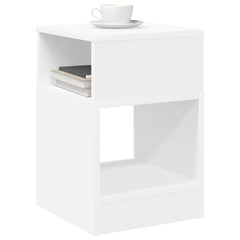 vidaXL End Table 2 pcs White 30.5 x 30 x 45 cm Engineered Wood 3