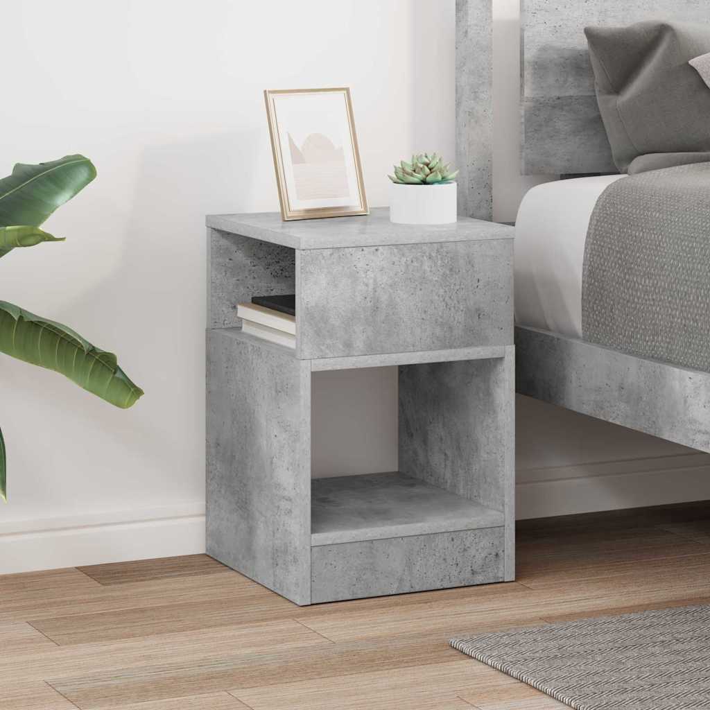 vidaXL End Table Concrete Grey 30.5 x 30 x 45 cm Engineered Wood 4
