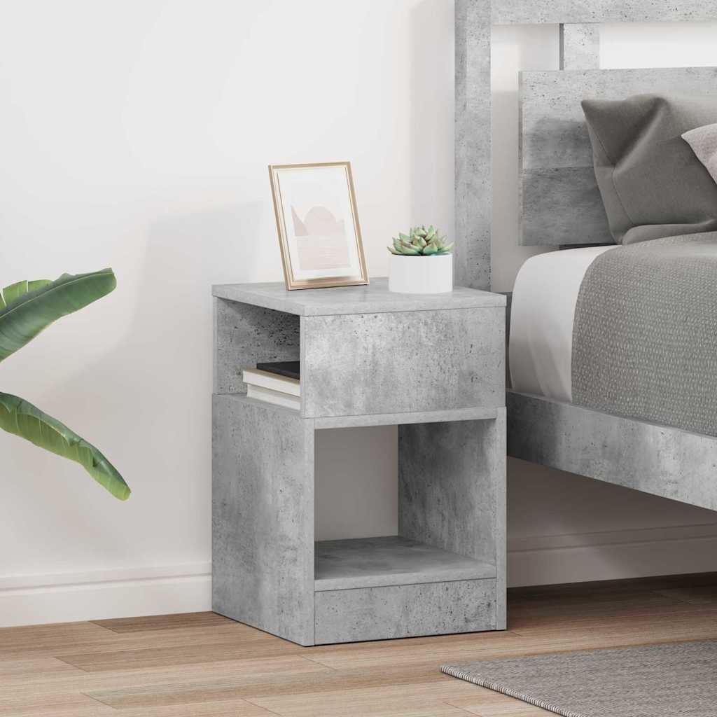 vidaXL End Table 2 pcs Concrete Grey 30.5 x 30 x 45 cm Engineered Wood 1