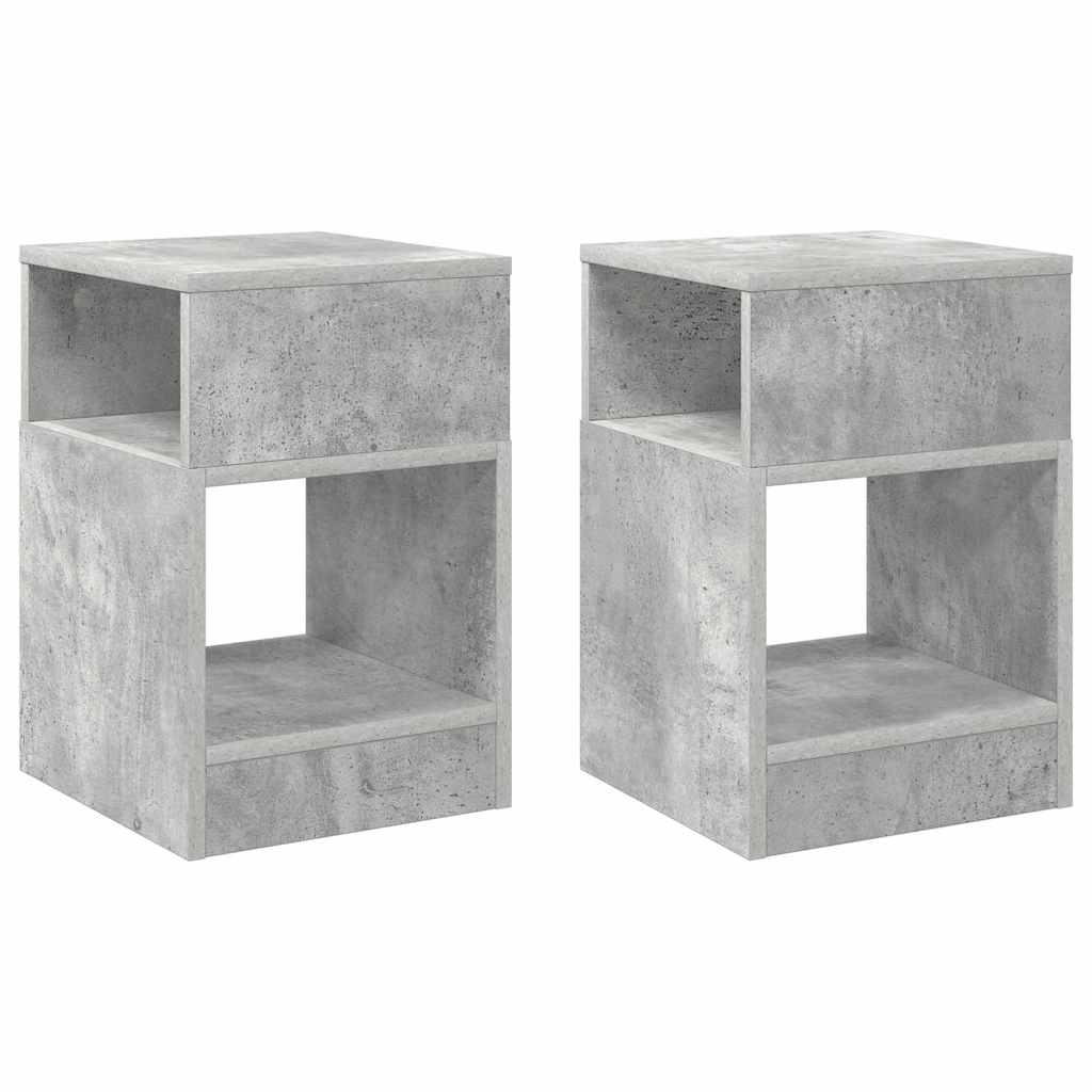 vidaXL End Table 2 pcs Concrete Grey 30.5 x 30 x 45 cm Engineered Wood 2