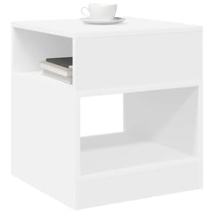 vidaXL End Table White 40.5 x 40 x 45 cm Engineered Wood 3