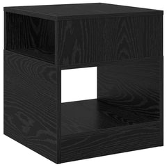 vidaXL End Table Black Oak 40.5 x 40 x 45 cm Engineered Wood 2