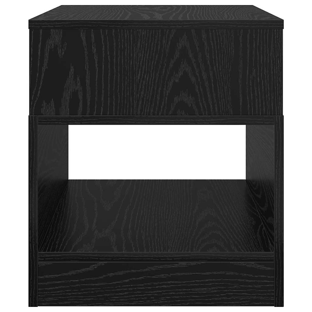 vidaXL End Table Black Oak 40.5 x 40 x 45 cm Engineered Wood 5