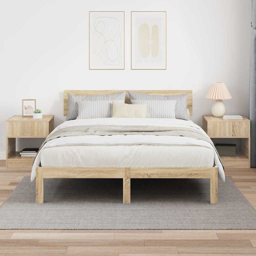 vidaXL End Table 2 pcs Sonoma Oak 40.5 x 40 x 45 cm Engineered Wood 4